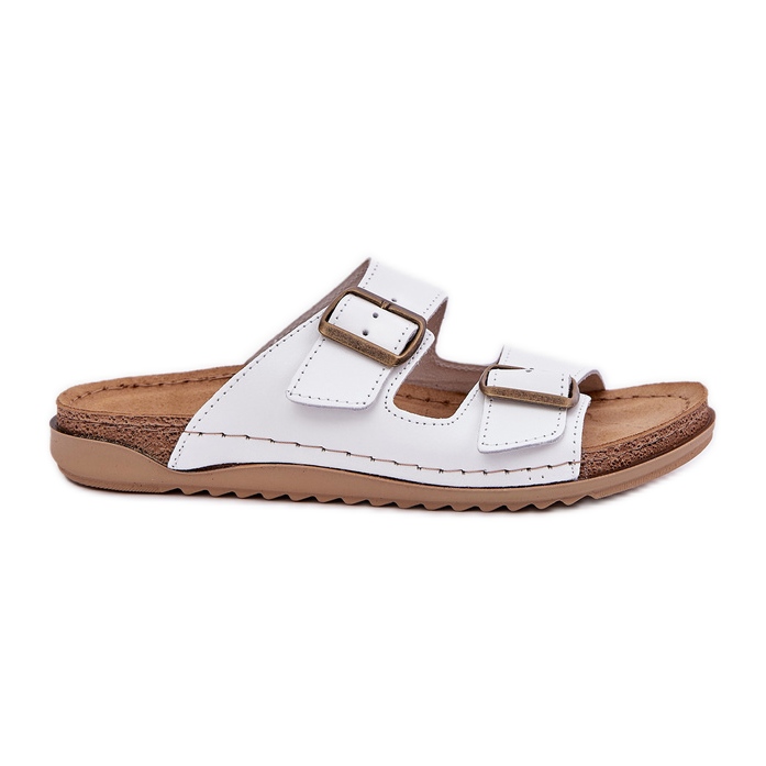 Inblu Flip -flops din piele cu alb aa0002ko alb