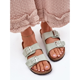 Flip -flops pentru femei pe platforma Cork Cleme de mentă verde