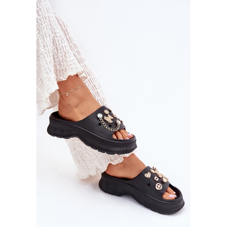 Flip -Flip Flip Flip cu pini aurii negri negru