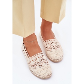 Espadrilles din dantelă bej Espadrilles din dantelă bej