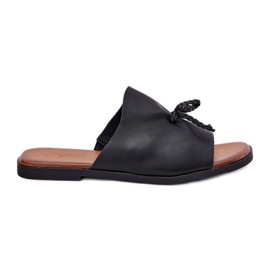 EVento Flip -flop -uri pentru femei cu o crăpătură decorativă cu o cravată decorativă negru EVento Flip -flop -uri pentru femei cu o crăpătură decorativă cu o cravată decorativă negru