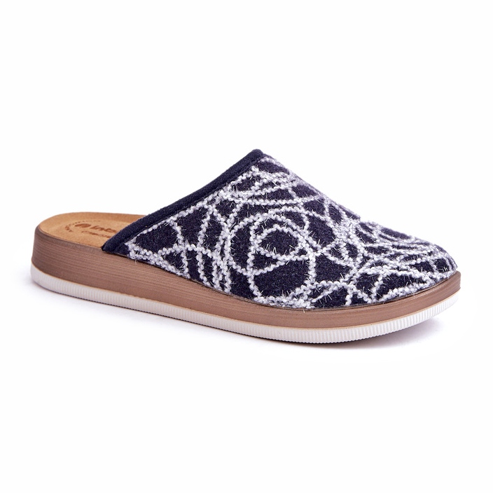 Papuci de damă strălucitori Inblu CT000028 Bleumarin albastru Papuci de damă strălucitori Inblu CT000028 Bleumarin albastru