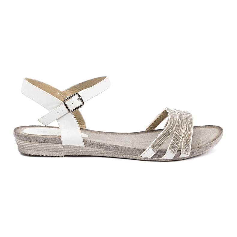 Shelvt Sandale elegante pentru femei cu dungi cu sclipici multicolor