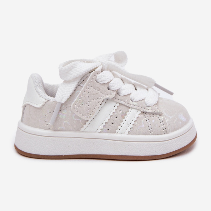 Pantofi sport pentru adidași pentru inimile copiilor alb