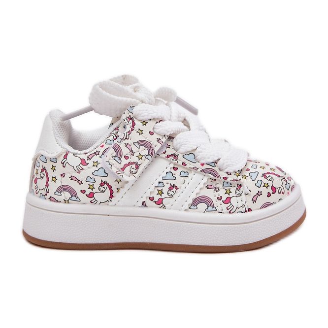 Pantofi sport pentru fete cu un motiv unicorn alb Pantofi sport pentru fete cu un motiv unicorn alb
