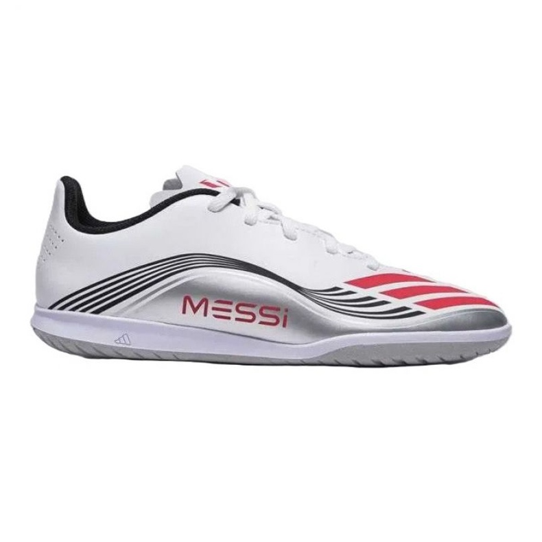 Adidas F50 Messi Club în JP7452 Pantofi de fotbal alb