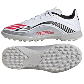 Adidas F50 Messi League JP7456 Pantofi de fotbal alb Adidas F50 Messi League JP7456 Pantofi de fotbal alb