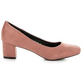 Vices New Collection Pompe clasice din piele intoarsa roz