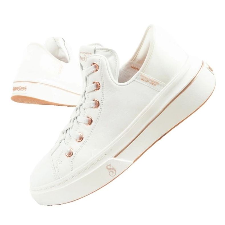 Skechers Snoop One -og Slip din piele -ins 186001/WHT Pantofi alb