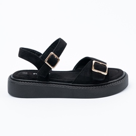 Seastar Sandale negre cu cataramă negru Seastar Sandale negre cu cataramă negru