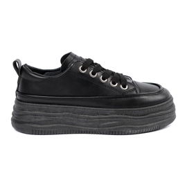 Adidași negri pe platformă negru Adidași negri pe platformă negru