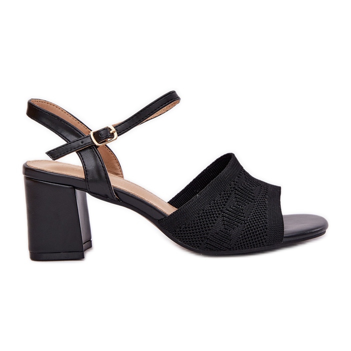Sandale pentru femei cu tocuri negre negre negru Sandale pentru femei cu tocuri negre negre negru