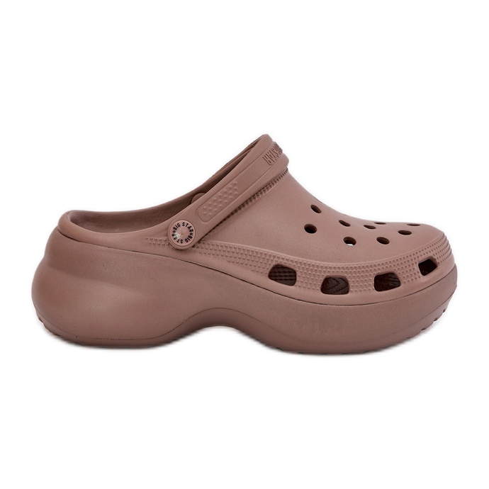 FLIP -uri de spumă pentru femei pe talpa masivă Big Star RR274A121 Dark Beige bej FLIP -uri de spumă pentru femei pe talpa masivă Big Star RR274A121 Dark Beige bej