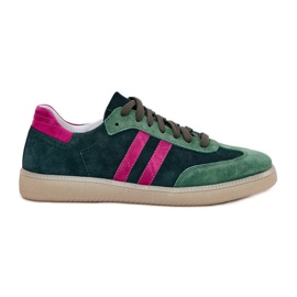 Zazoo N1068 Suede Adidaje joase Femei cu verde închis