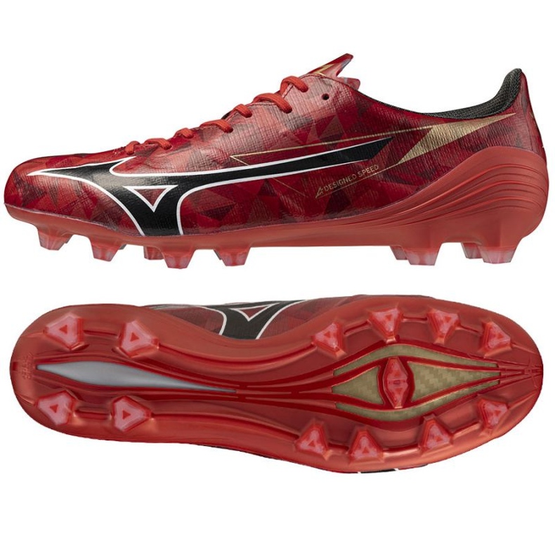 Mizuno Alfa II Elite FG P1GA256260 Pantofi de fotbal roșu Mizuno Alfa II Elite FG P1GA256260 Pantofi de fotbal roșu