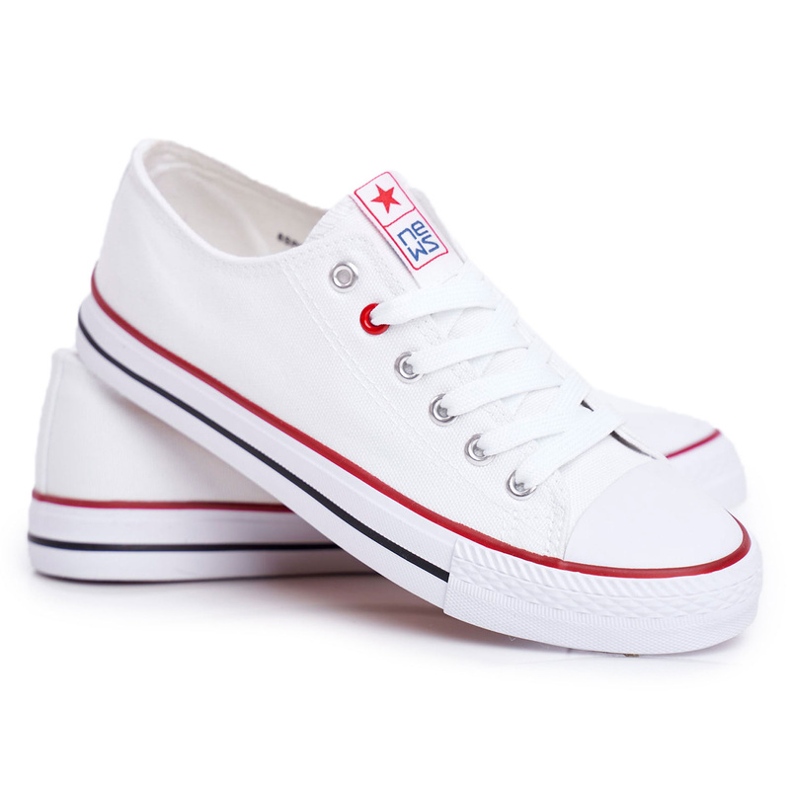 News Pantofi de damă din material textil, alb