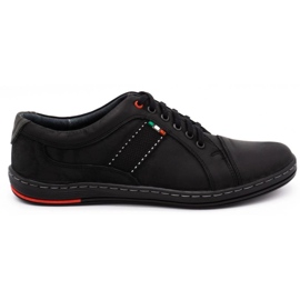 Olivier Pantofi din piele pentru bărbați casual 238gt negru Olivier Pantofi din piele pentru bărbați casual 238gt negru