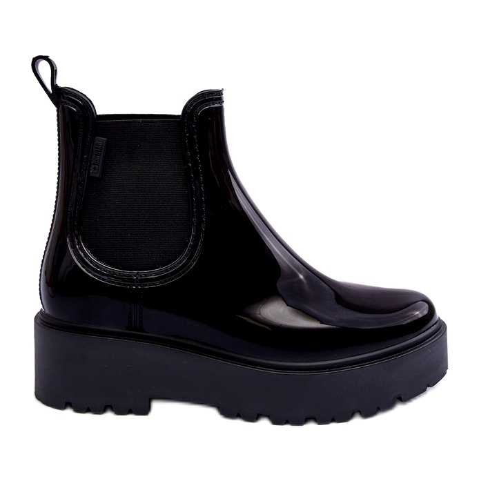 FEMEI LACQUEDER WELLIES ON BIG STAR MM274395 Platforma neagră negru FEMEI LACQUEDER WELLIES ON BIG STAR MM274395 Platforma neagră negru