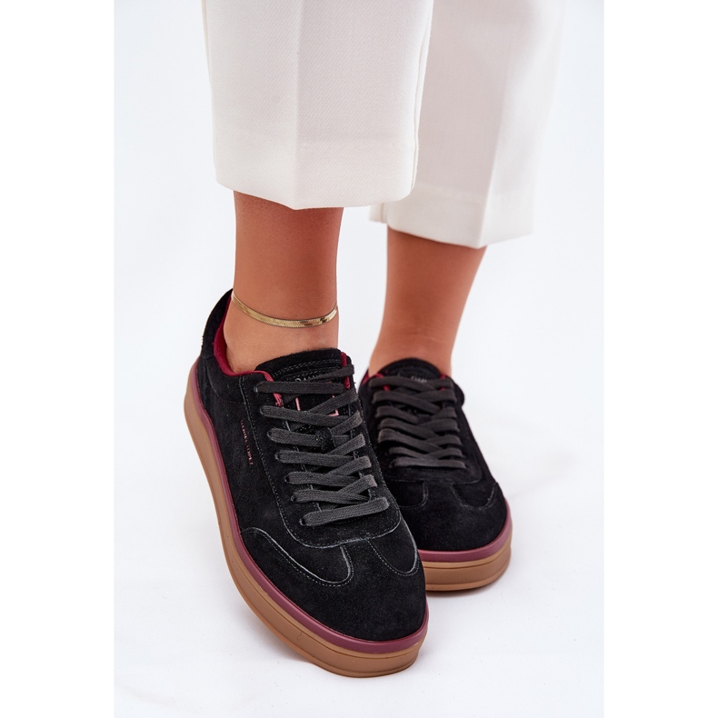Adidaje din piele de căprioară pentru femei Big Star de Daniel Lopez SS2D4006 Negru