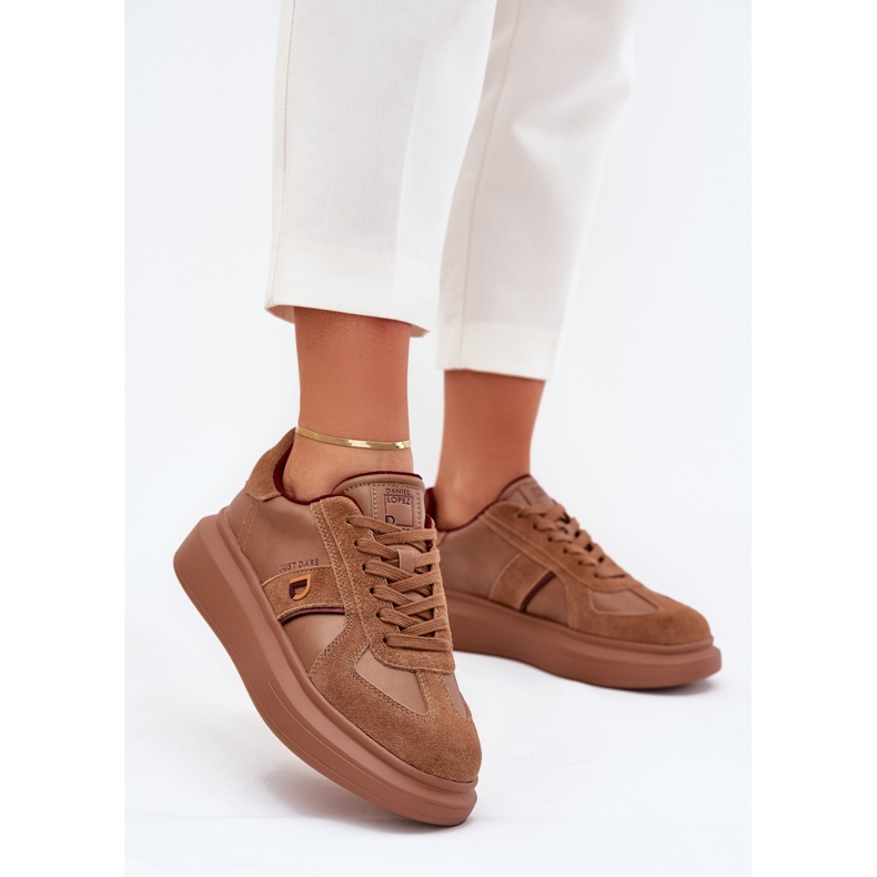 Adidaje din piele pentru femei pe platforma Big Star de Daniel Lopez SS2D4005 Brown maro Adidaje din piele pentru femei pe platforma Big Star de Daniel Lopez SS2D4005 Brown maro