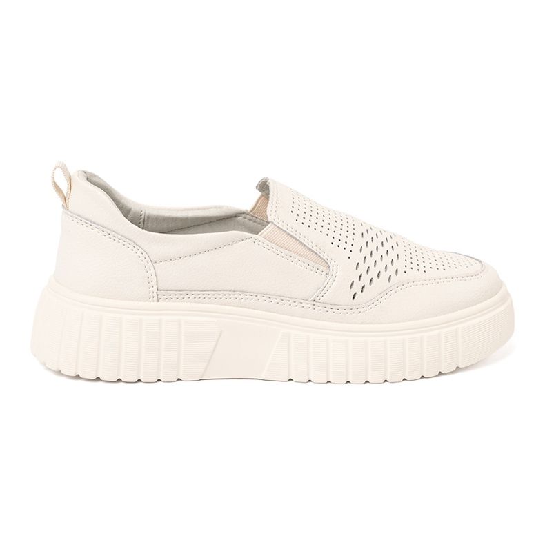 Sergio Leone Pantofi din piele pe platforma bej