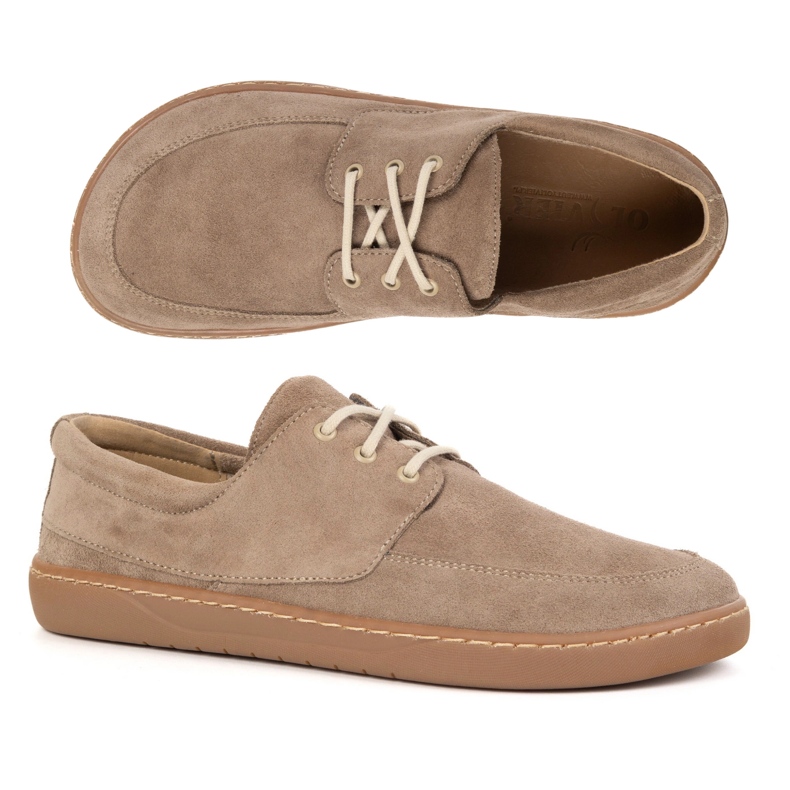 Olivier MOCCASINS pentru femei Barefoot 0797w - Pantofi din dantelă poloneză -up bej Olivier MOCCASINS pentru femei Barefoot 0797w - Pantofi din dantelă poloneză -up bej