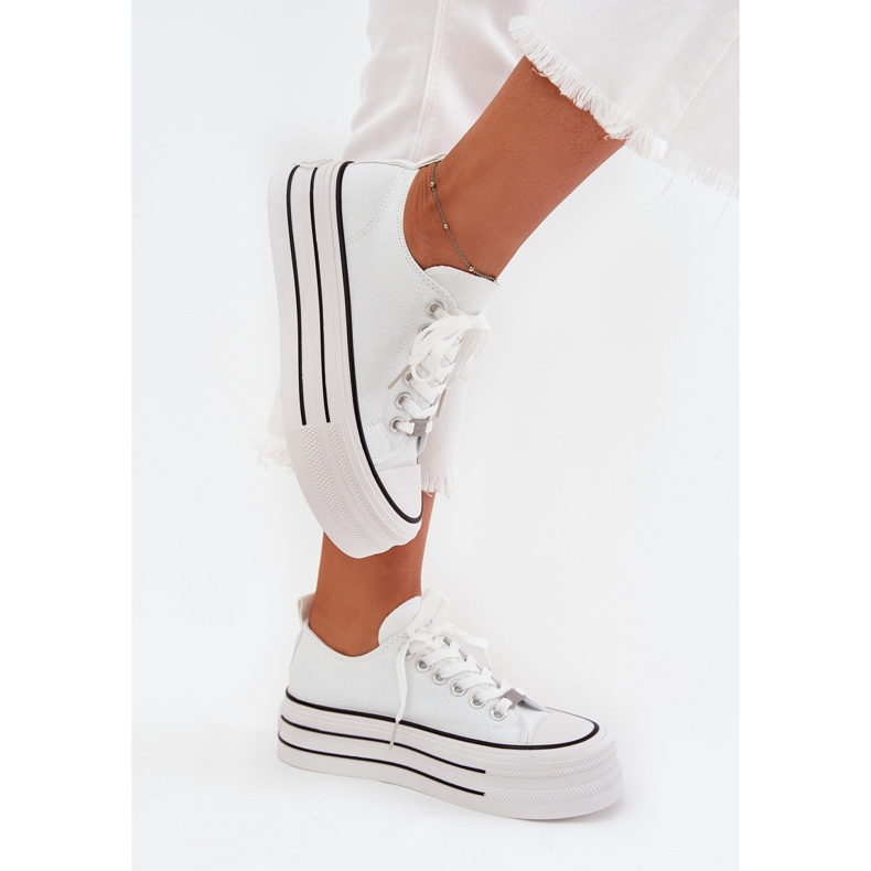 Boto Adidași pentru femei pe platforma masivă White Marinae alb