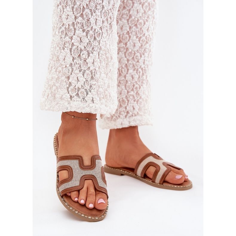 Boto Vereya Flat Flat Flip Flops pentru femei maro Boto Vereya Flat Flat Flip Flops pentru femei maro