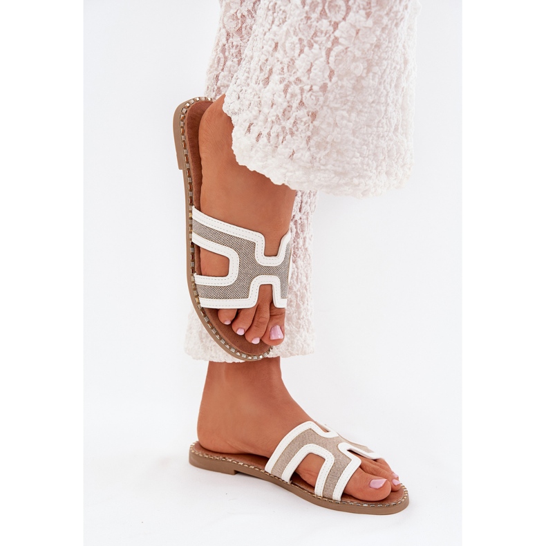 Boto Flip -Flip Flip Femel -Flat Flat alb