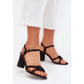 Boto Sandale pentru femei pe Black Mavira Post negru