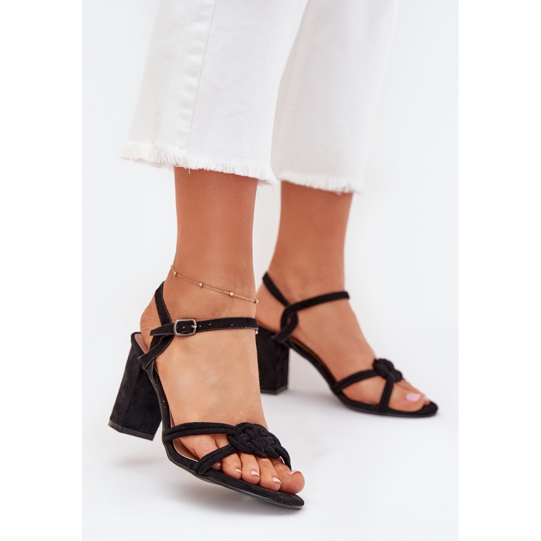 Boto Sandale pentru femei pe Black Mavira Post negru