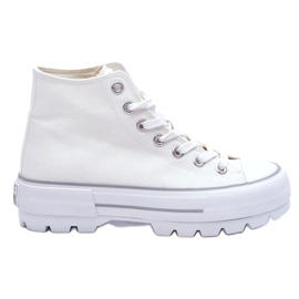 Adidași pentru femei pe platforma albă Big Star LL274156 Adidași pentru femei pe platforma albă Big Star LL274156