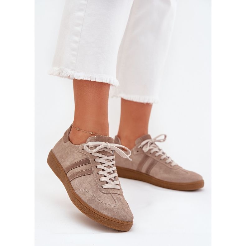 Zazoo N1068 Suede Low Low Women bej