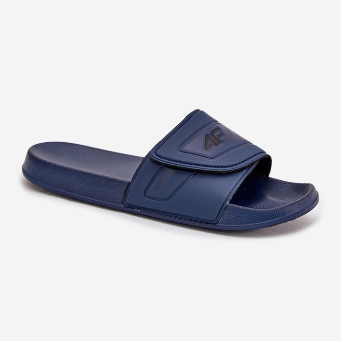Flip-flops pentru bărbați cu Velcro 4FMM00FFLIM091-31S BLUE NAVY albastru