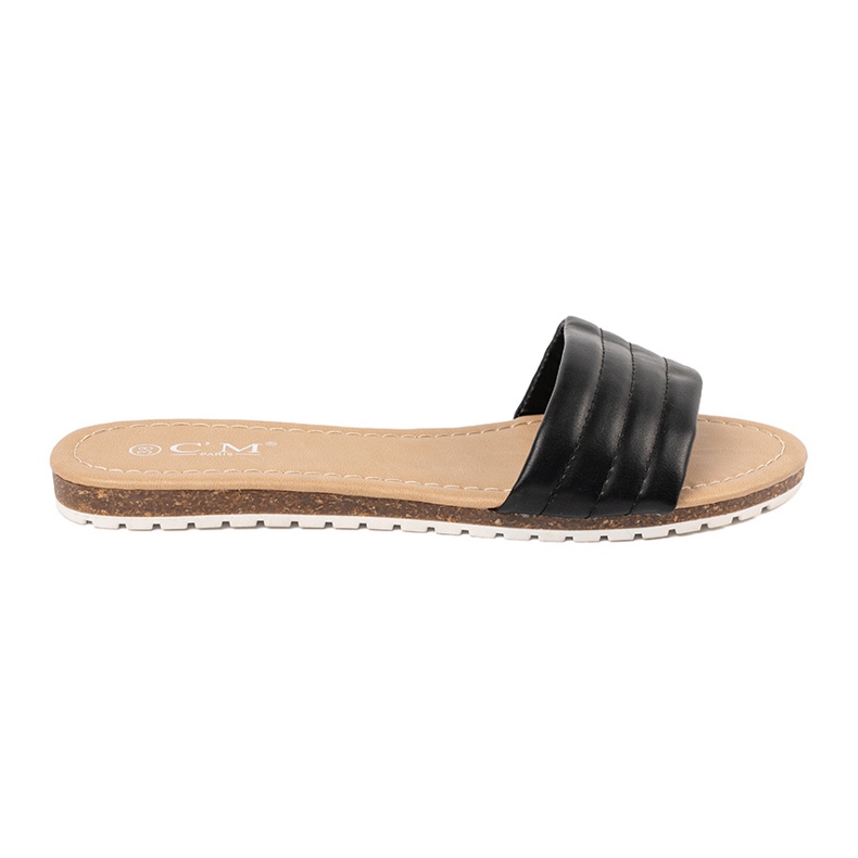 Shelvt Flip -uri negre clasice pentru femei pe o talpă plată negru