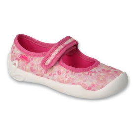 Papuci copii Befado cu velcro 114Y527 roz Papuci copii Befado cu velcro 114Y527 roz
