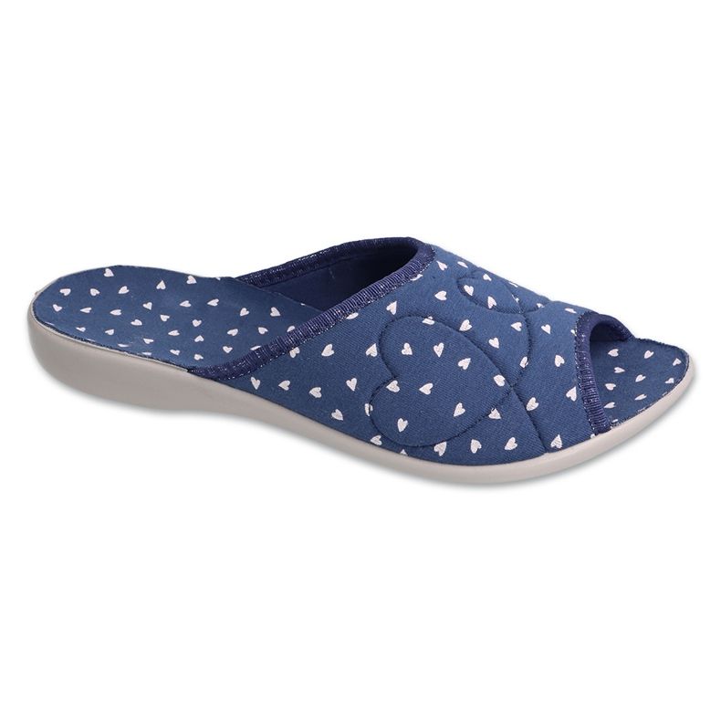 BEFADO WOMEN SLIPPERS NAVY BLUE PU 254D153 În inimi albastru