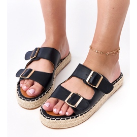 Espadrilles negri cu catarame de kasina negru Espadrilles negri cu catarame de kasina negru