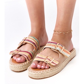 Espadrilles de croșetat multicolorat cu catarame de kasina Espadrilles de croșetat multicolorat cu catarame de kasina