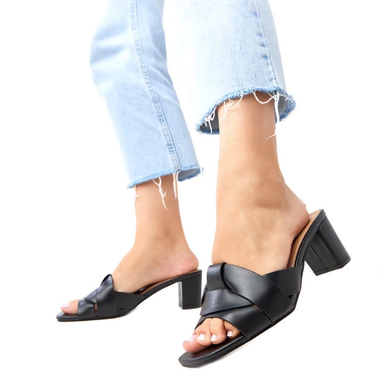 Black Classic Flip Flops pe postarea Risana Eco -Leather negru