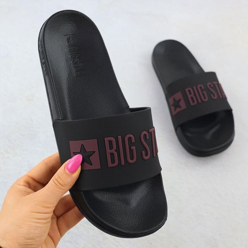Black Big Star SS274708 Beach Beach Flaps negru