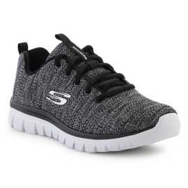 Pantofi Skechers Fortune Twisted Graced M 12614-BKW negru