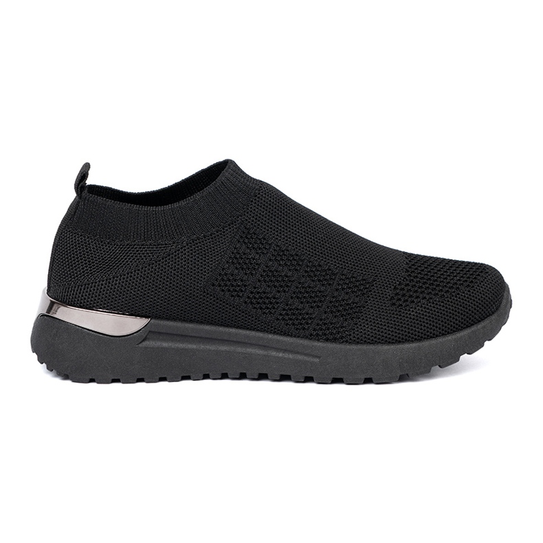Shelvt Pantofi sport negri cu un superior cu plasă negru