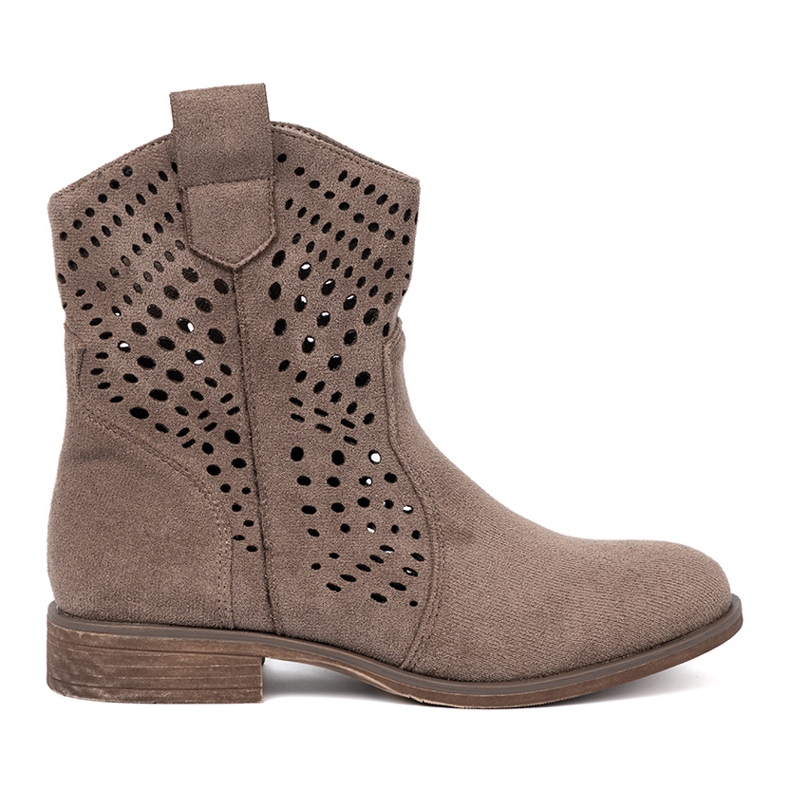 Seastar Cizme deschise de la Dark Beige în stil cowboy