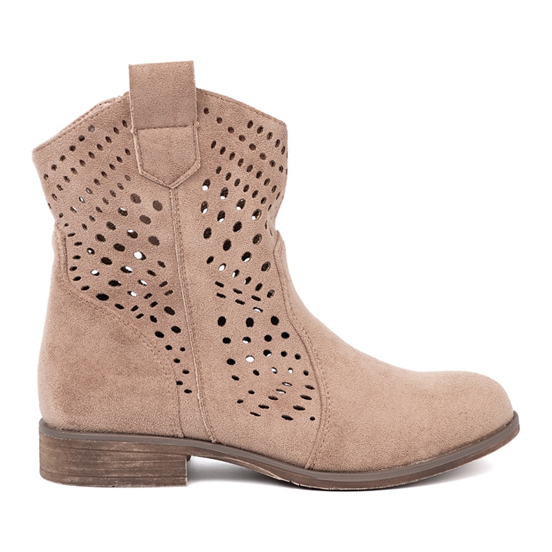 Seastar Cizme Beige Openwork în stil cowboy bej