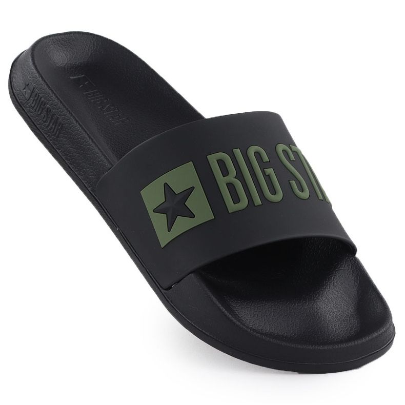 Black Big Star SS174359 Paptoare de plajă neagră pentru bărbați negru