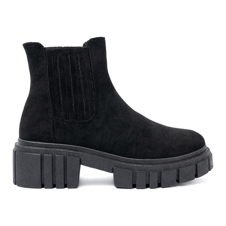 Shelvt Cizme negre elegante pe platformă negru Shelvt Cizme negre elegante pe platformă negru