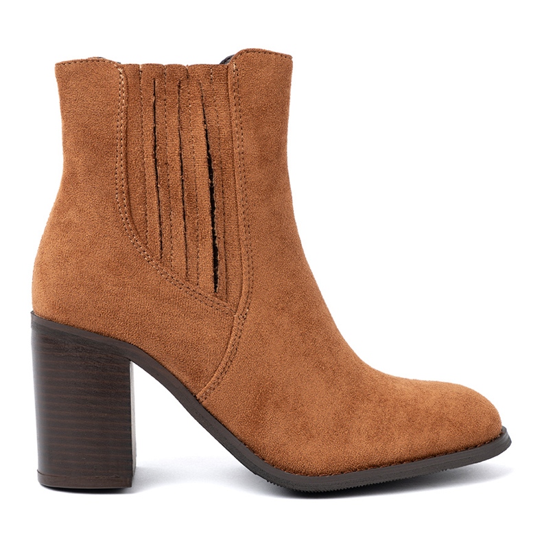 Shelvt Cizme de caramel pe postul de piele de căprioară ecologică Shelvt Cizme de caramel pe postul de piele de căprioară ecologică