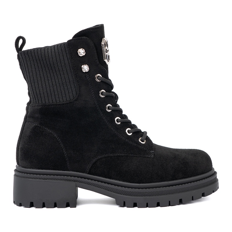 Shelvt Muncitori negri eleganți cu cristale strălucitoare negru