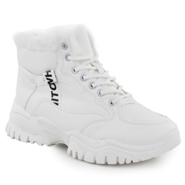 News Adidașii pentru femei izolate pe o știre cu un talpă groasă 9121 alb